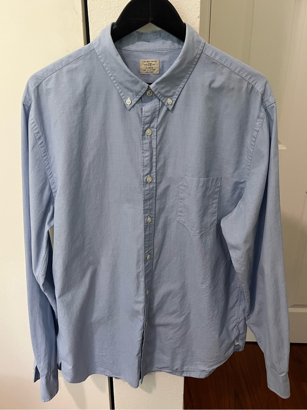 J. Crew Light Blue Button-Down Shirt with Chest Pocket